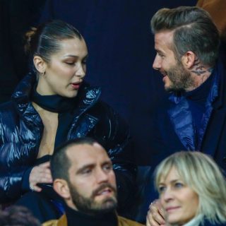 Bella Hadid és David Beckham együtt nézte a Paris Saint-Germain meccset