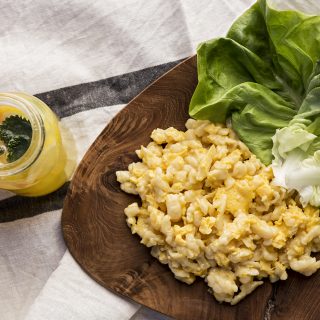 Napi receptsztori: tojásos nokedli fejes salátával