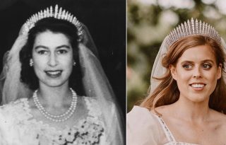 Erzsébet királynő ruháját és tiaráját viselte Beatrix hercegnő a titkos esküvőjén