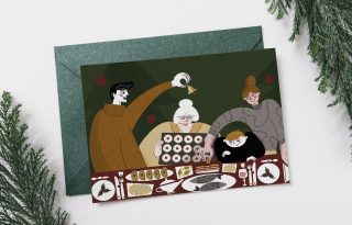 Karácsonyi képeslapokkal ajándékoz meg a magyar illusztrátor