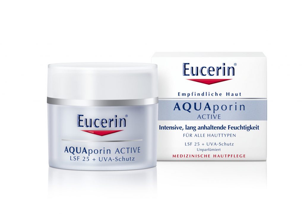 Eucerin AQUAporin ACTIVE Hidratáló arckrém UV-szűrővel FF25, 50 ml