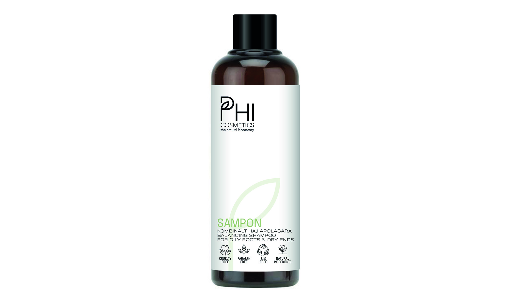 PHI Cosmetics S1 NATÚR Sampon zsíros hajtő, száraz hajvég ápolására, tisztítására