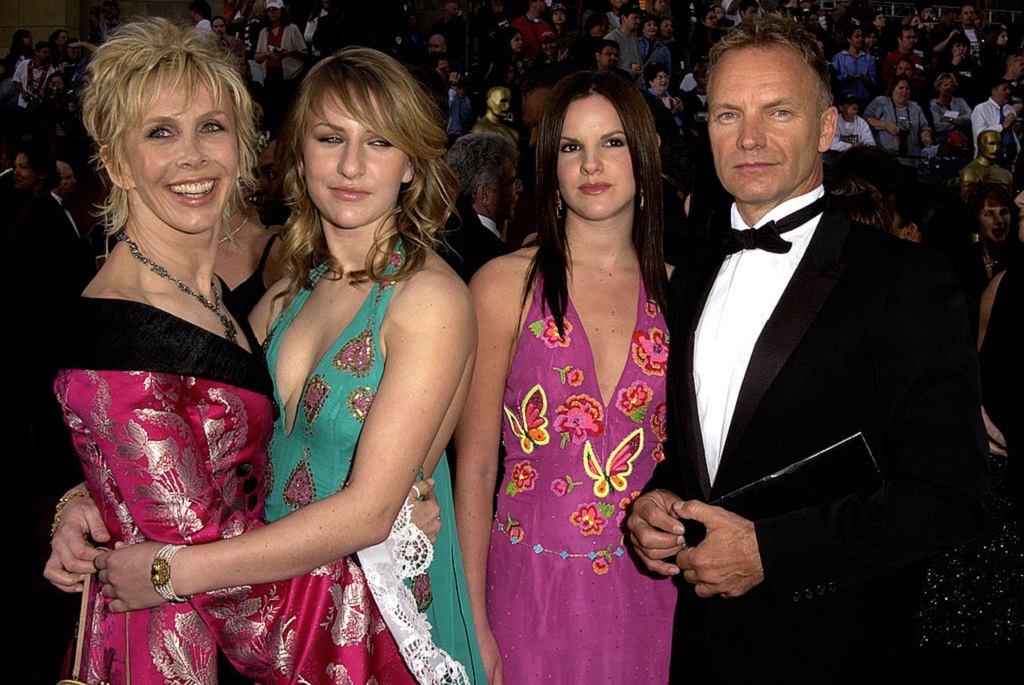 Sting és második felesége, Trudie a lányaikkal