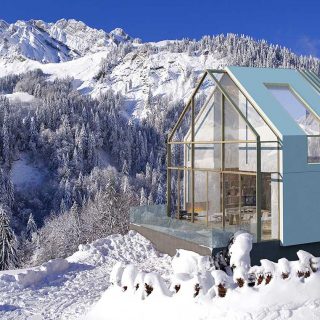 Gyönyörű üvegház épült a svájci hótengerben