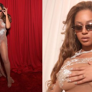 Beyoncé „meztelen” ruháját száz órán át hímezték
