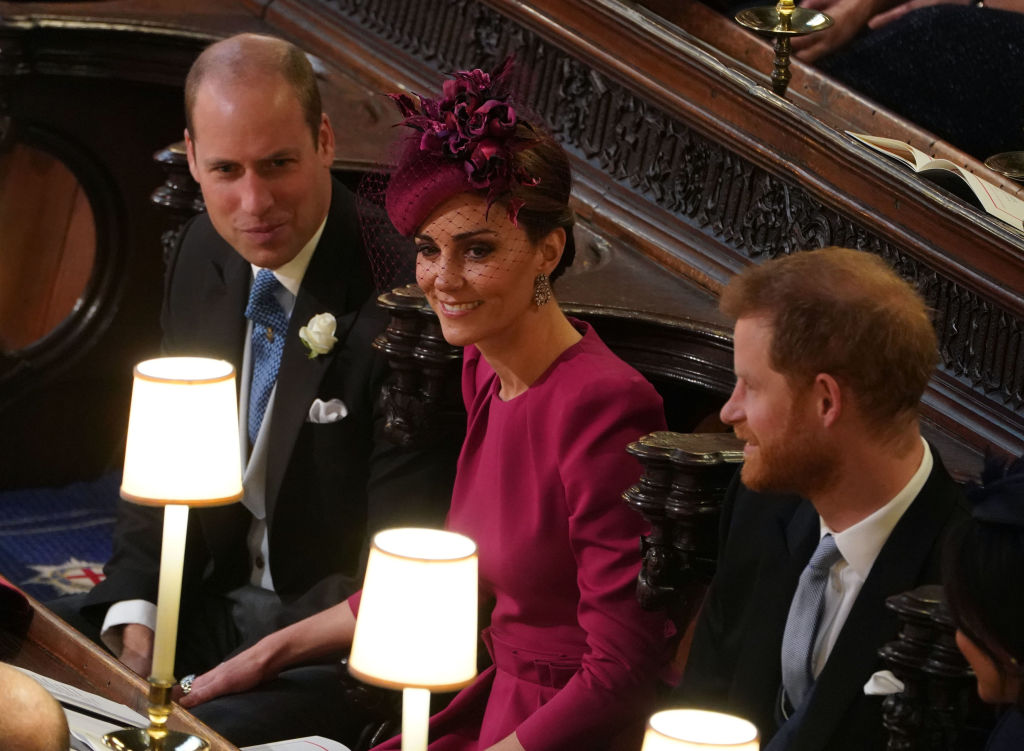 Katalin hercegné, Vilmos herceg és Harry herceg Eugénia hercegnő esküvőjén