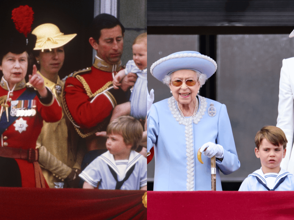 Lajos herceg, II. Erzsébet és Vilmos herceg a Buckinham palota erkélyén