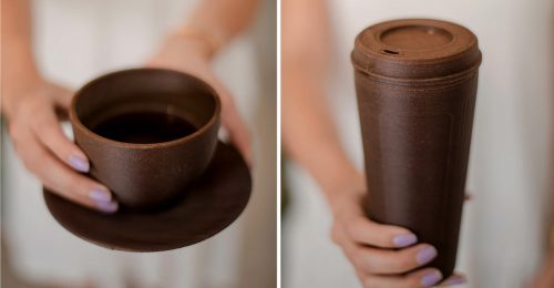 Kávézaccból készül az újrahasznosított kávéspohár