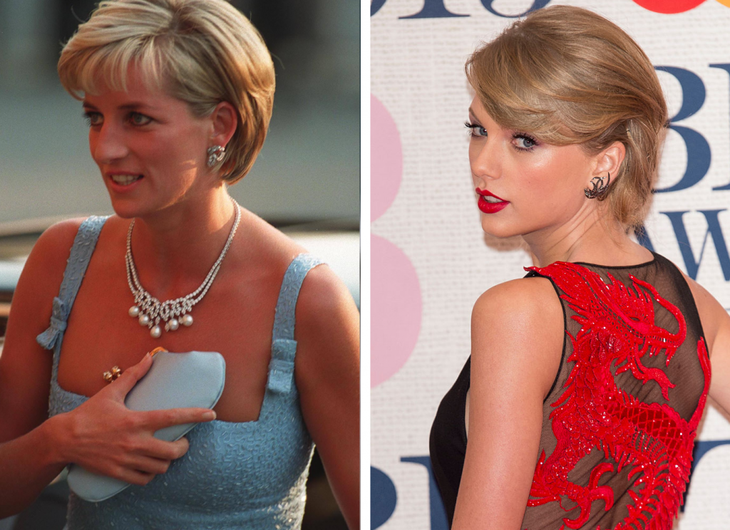 Diana hercegnő frizurája és Taylor Swift frizurája