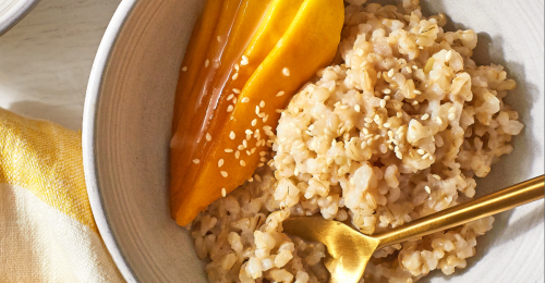 Ragacsos barna rizs, az egészséges desszert