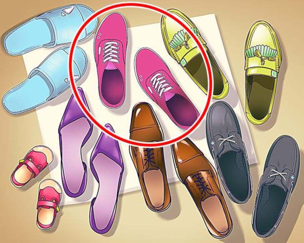 A rózsaszín cipő a megfejtés, két jobblábas cipőt rajzoltak a képre