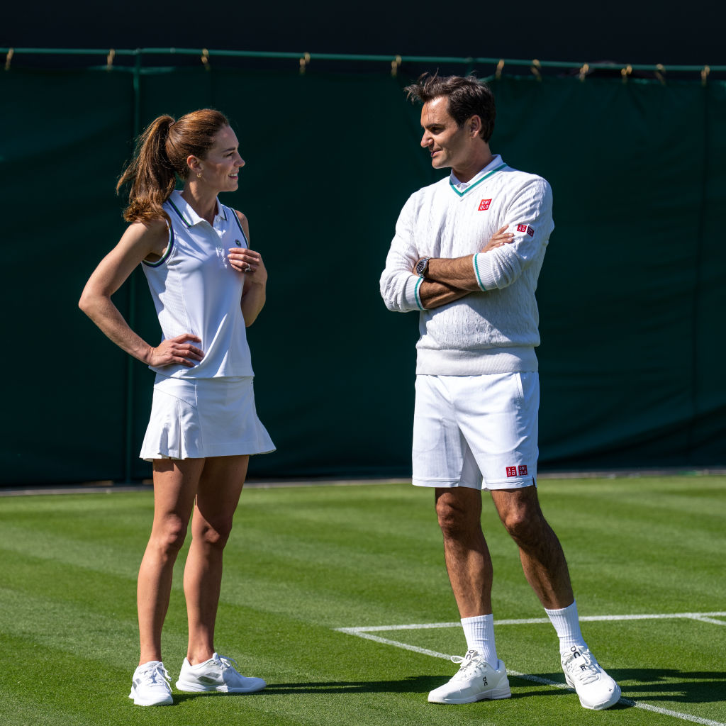 Katalin hercegné és Roger Federer Wimbledonban