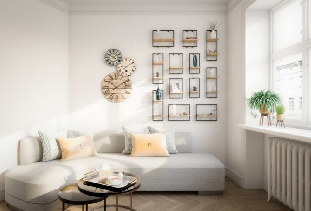 Ha mindent magasabbra akasztunk, a belmagasságot optikailag növeljük