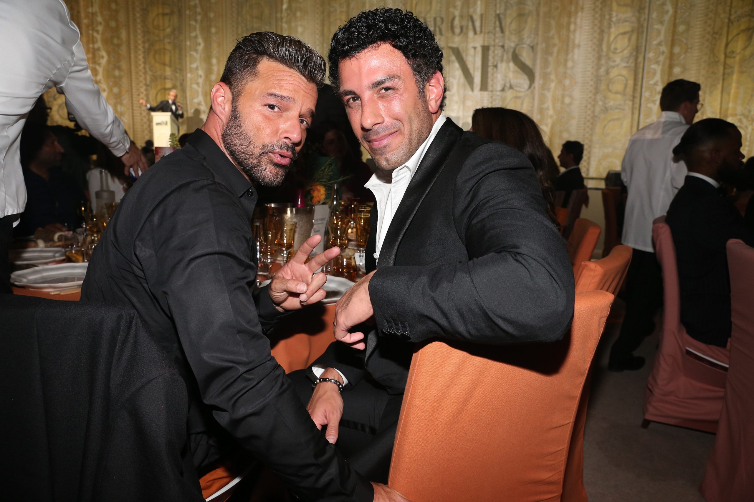Ricky Martin és férje, Jwan Yosef az amfAR gálán Cannes-ban 2022-ben
