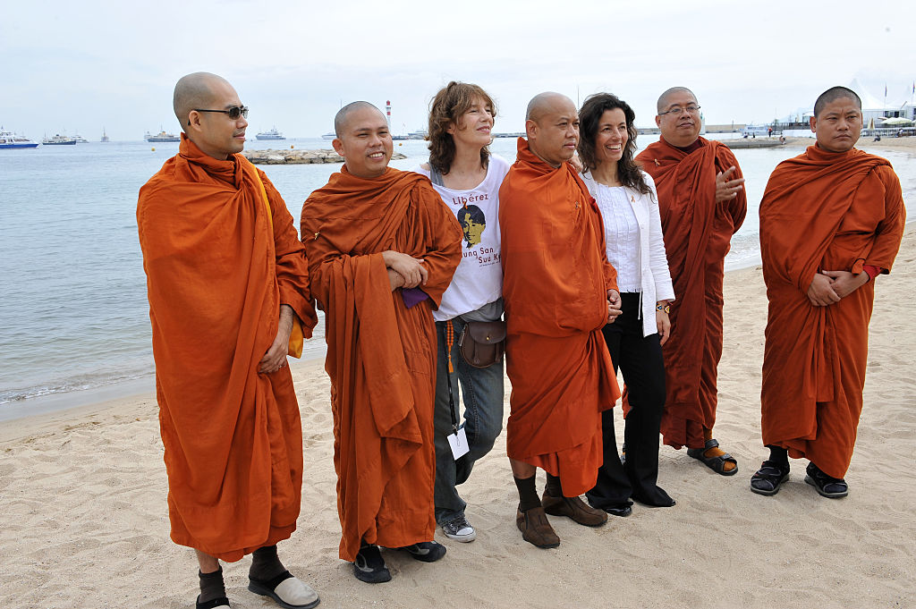 2008-ban a Save Burma békés felvonuláson, Cannes-ban