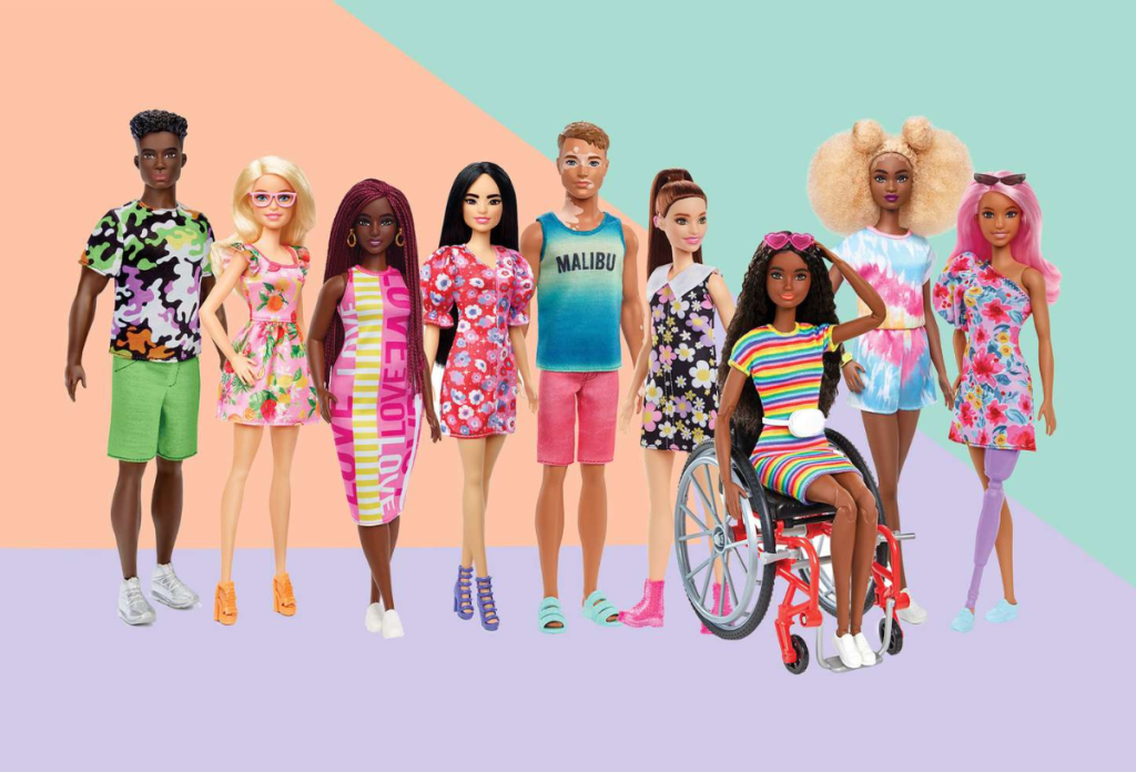 A Barbie-k a sokféleséget próbálják hangsúlyozni a 21. században
