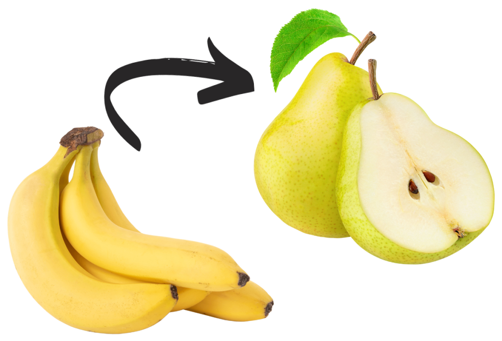 A banán helyett 40 felett azért jó a körte, mert hasonló tápanyagtartalom mellett kevesebb keményítőt tartalmaz