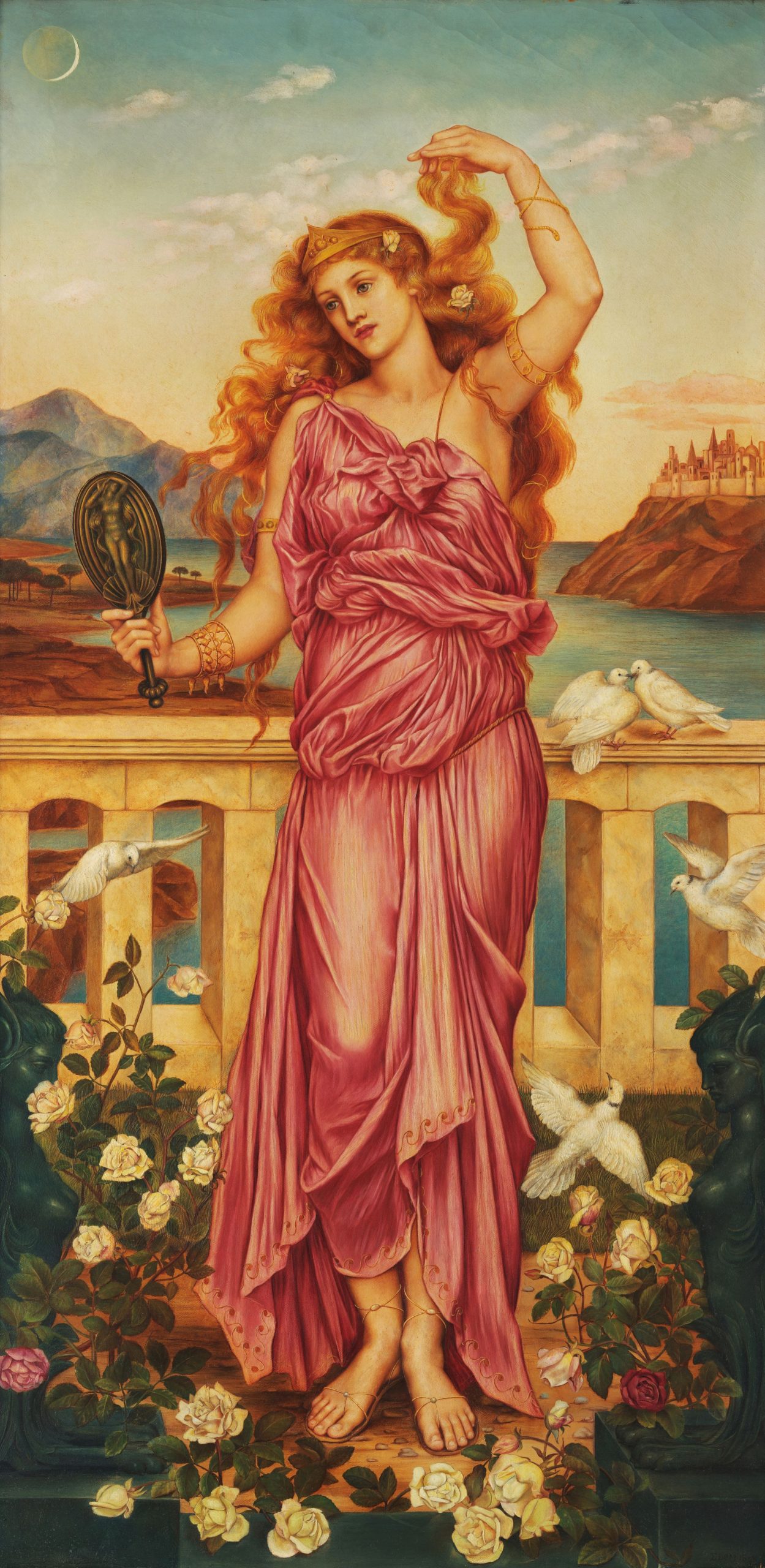 Trójai Heléna Eveleyn de Morgan festményén, 1898