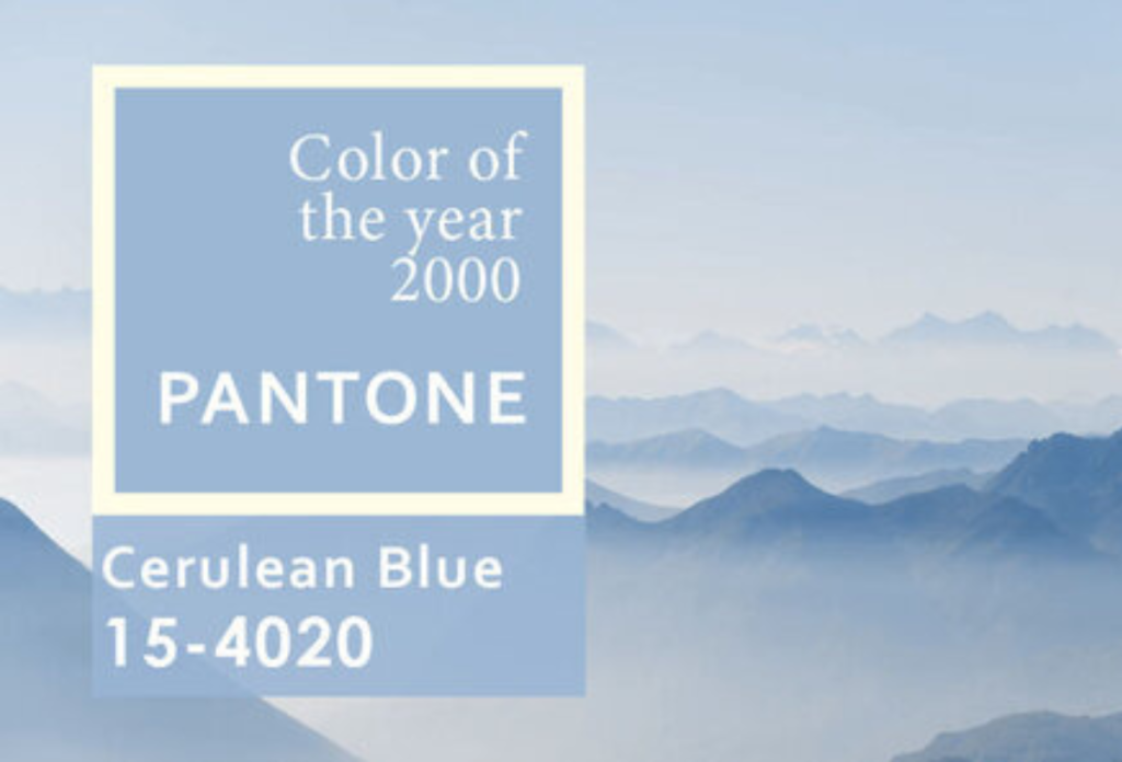 Az első év színe, amit a Pantone 1999-ben adott ki, az azúrkék volt