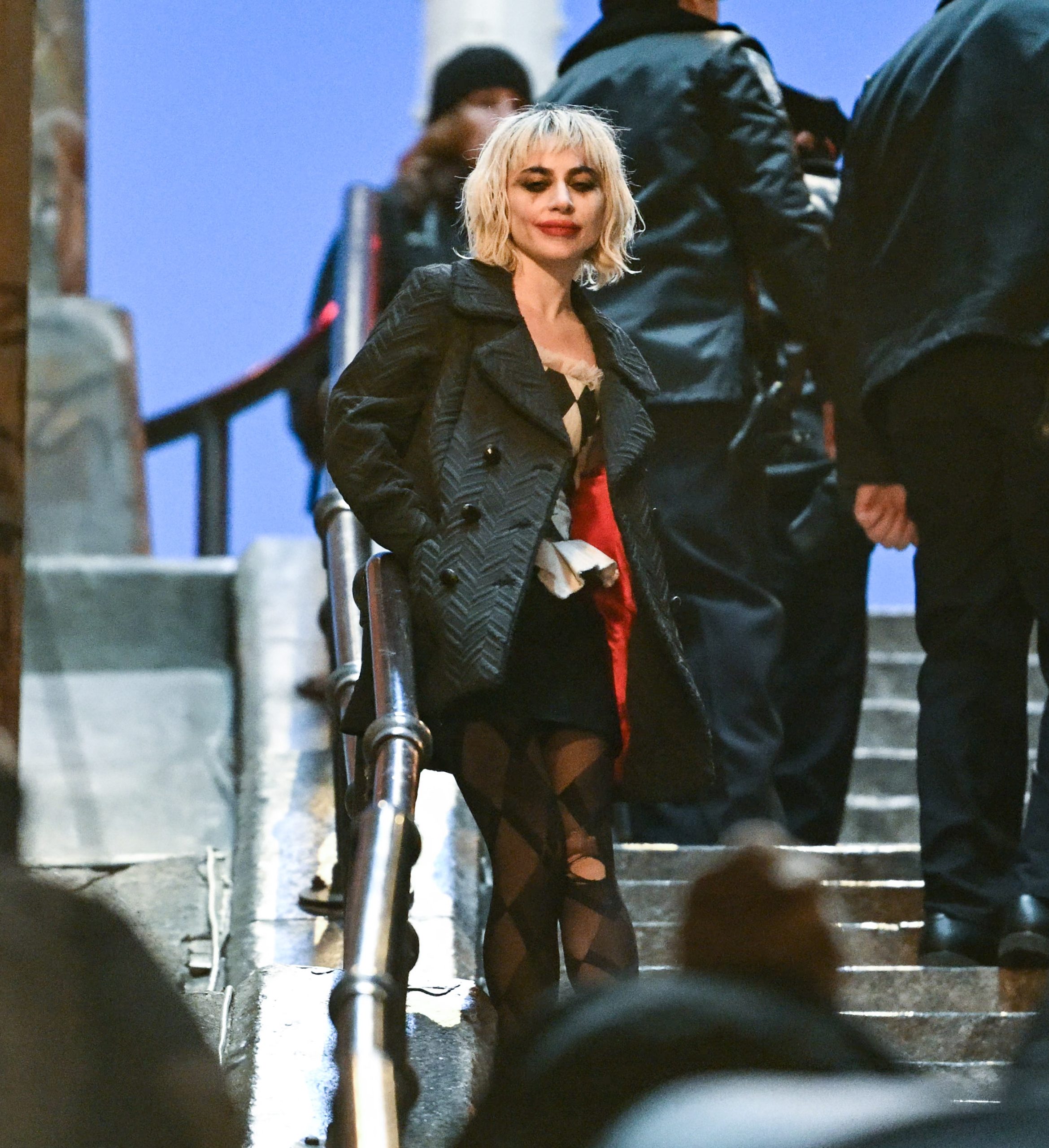 Lady Gaga a Joker forgatása alatt