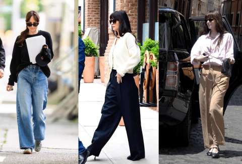 Dakota Johnson továbbra is verhetetlen az utcai ruhakölteményekben