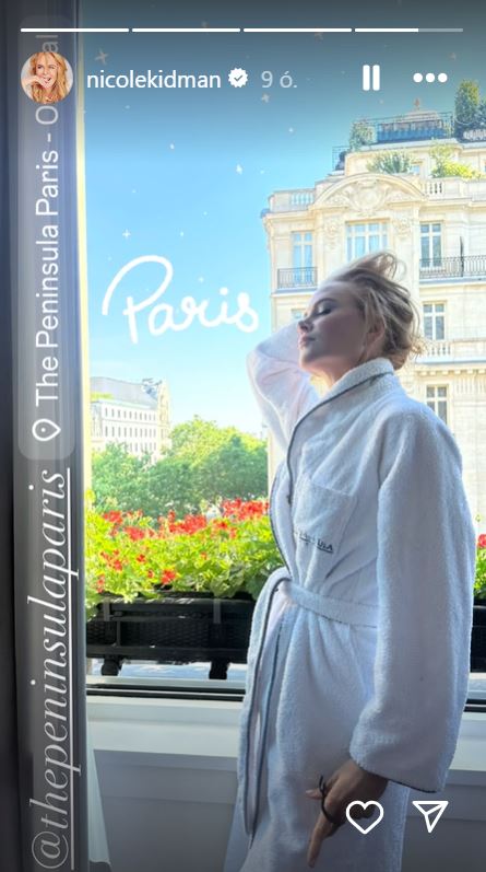 Nicole Kidman smink nélkül lazul a párizsi hotelben