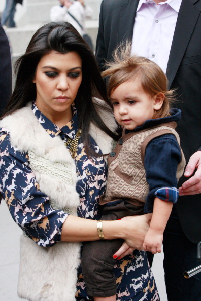 Kourtney Kardashian és gyereke Mason Disick