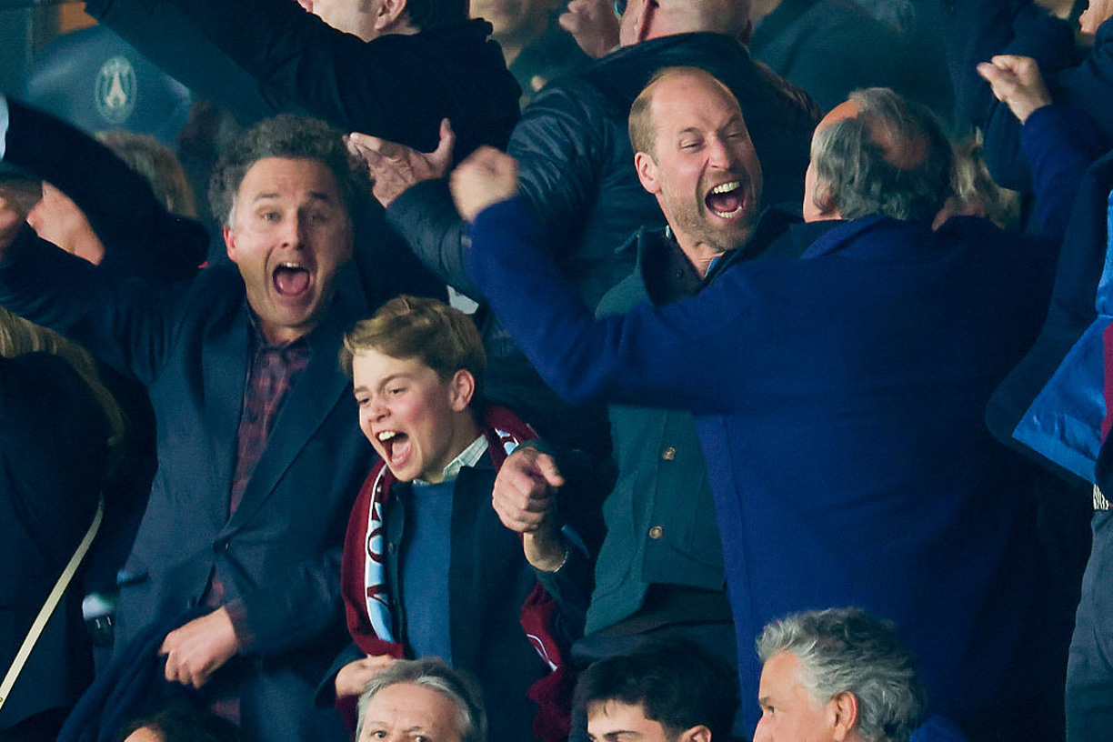 Lelkesen szurkolt Vilmos herceg és György herceg az Aston Villának