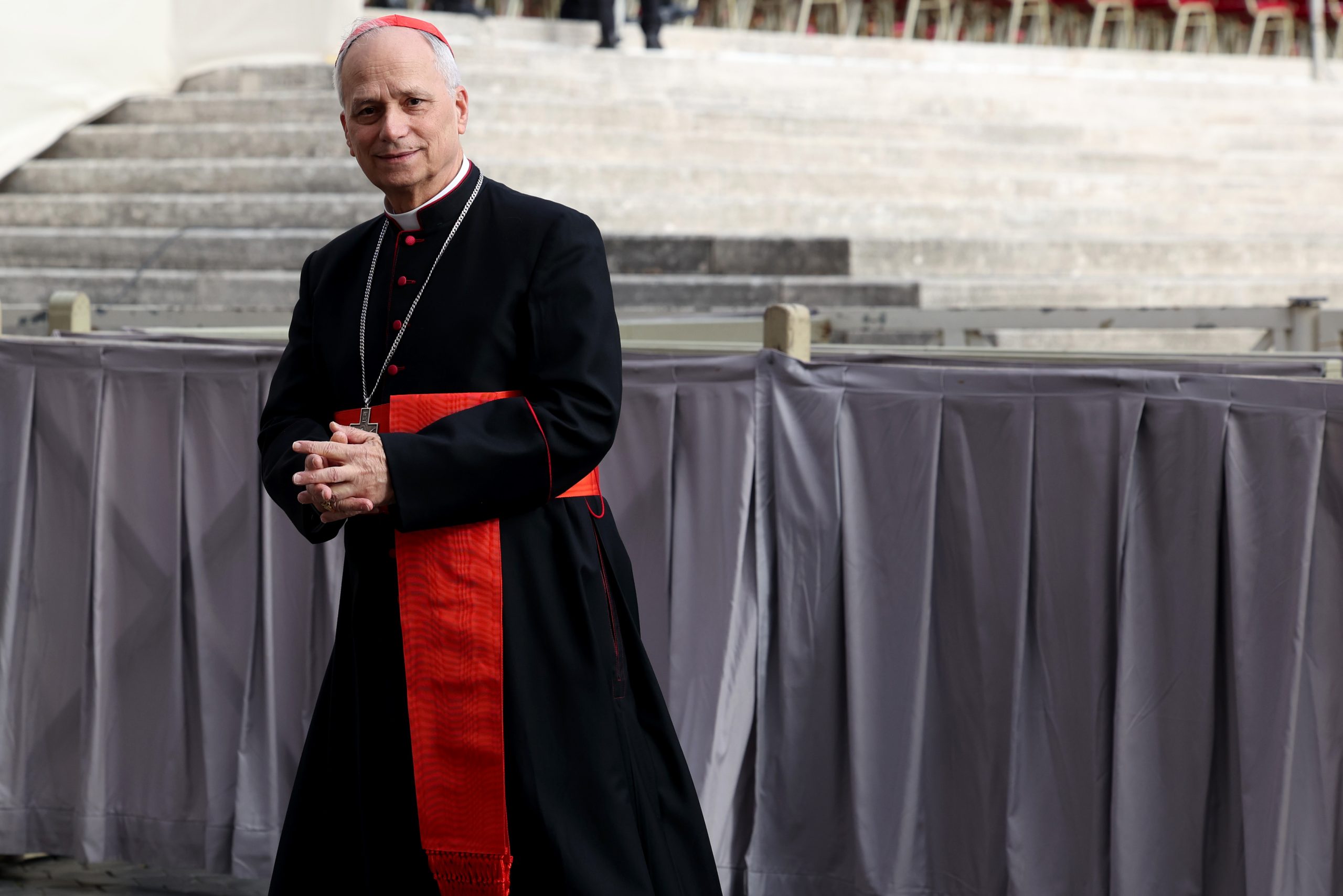 xiv-leo-papa-testvere | Marie Claire Robert Prevost bíboros, azaz XIV. Leó pápa Ferenc pápa temetésén