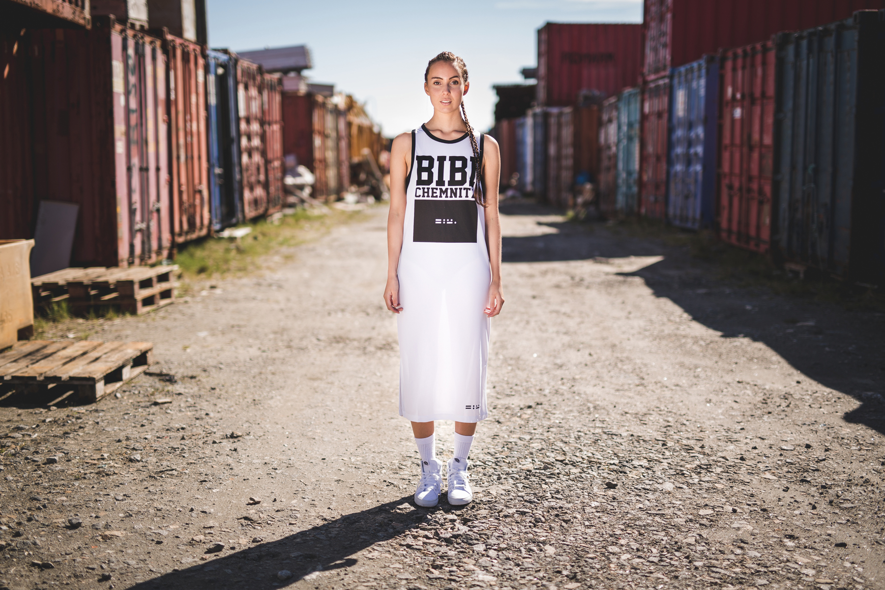 A-Bibi-Chemnitz-clothing-model-in-a-long-white-dress-in-Nuuk-in-Greenland-photo-©Mads-Pihl | Marie Claire