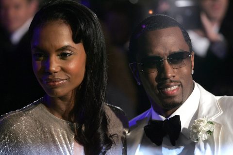 P. Diddy és Kim Porter közeli fotó