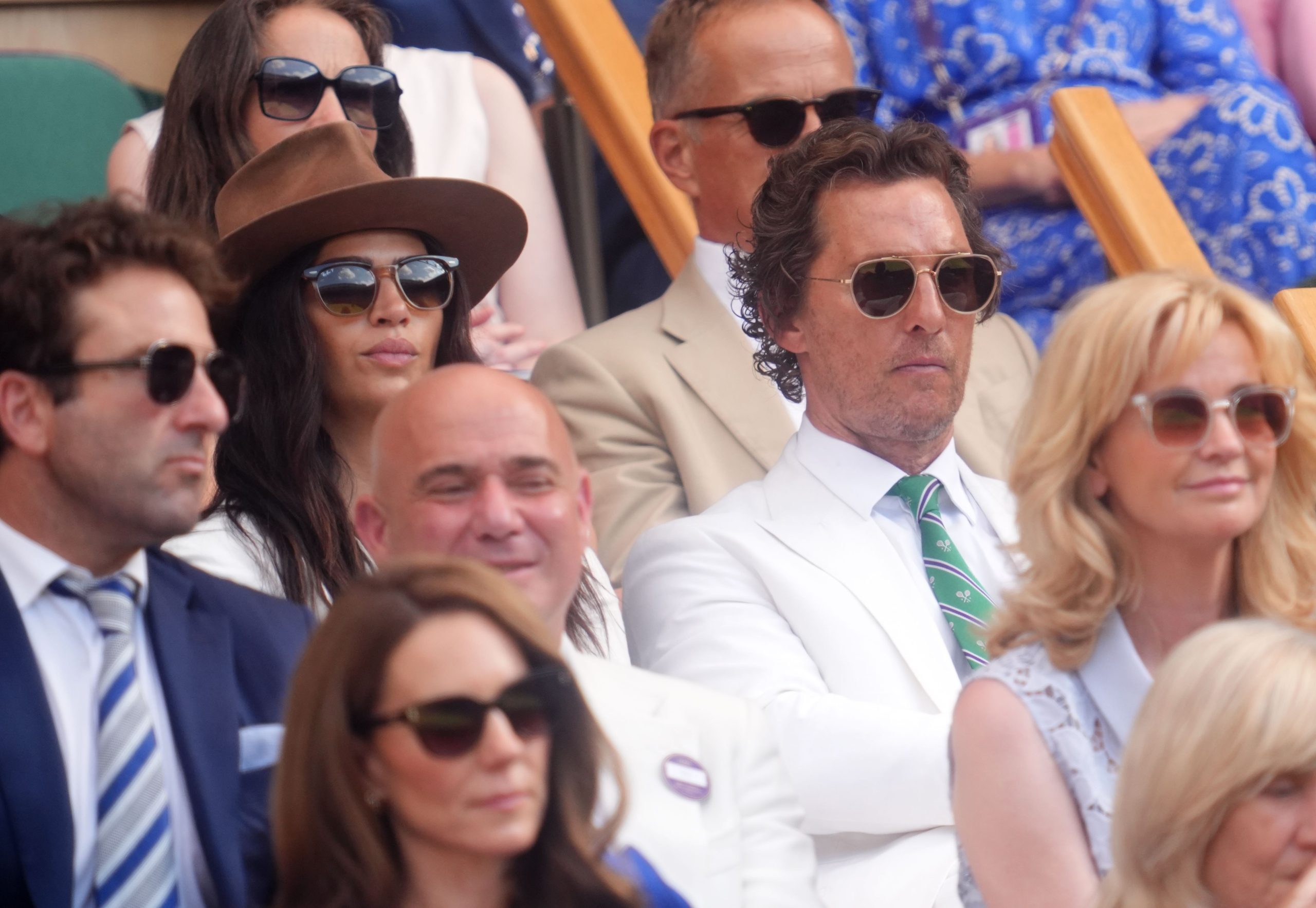Matthew McConaughey a lelátón szurkol Wimbledonban