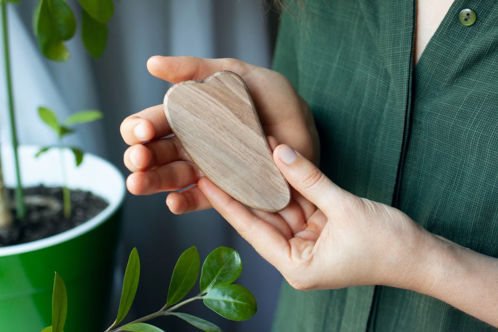 Gua Sha szív alakú kő