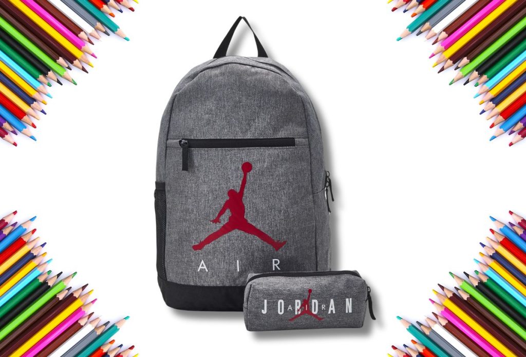 Nike Jordan Air School Backpack szürke ceruzás háttérrel