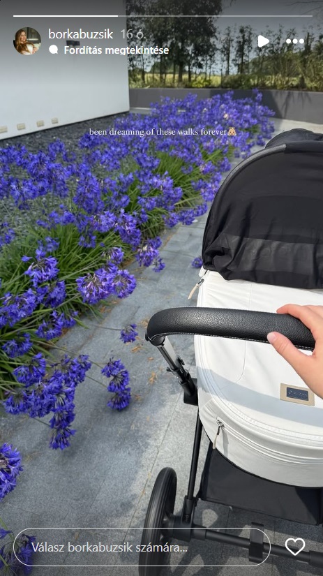 ujabb-foto-szoboszlai-dominik-es-buzsik-borka-kislanyarol | Marie Claire Buzsik Borka egy babakocsiban tolja a kislányát