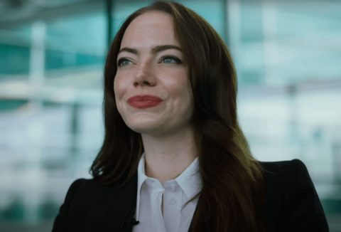 Emma Stone Yorgos Lanthimos Bugonia című filmjében, amit a 82. velencei filmfesztiválon mutatnak be