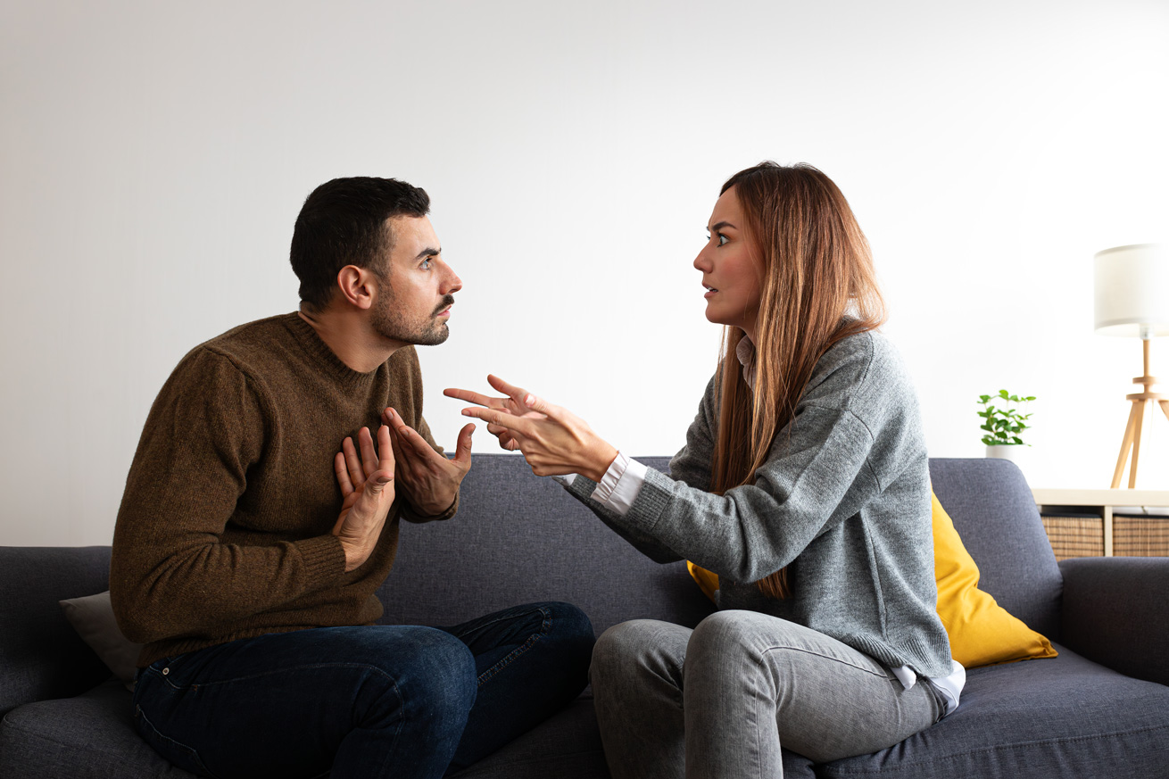 Egy házaspár veszekszik