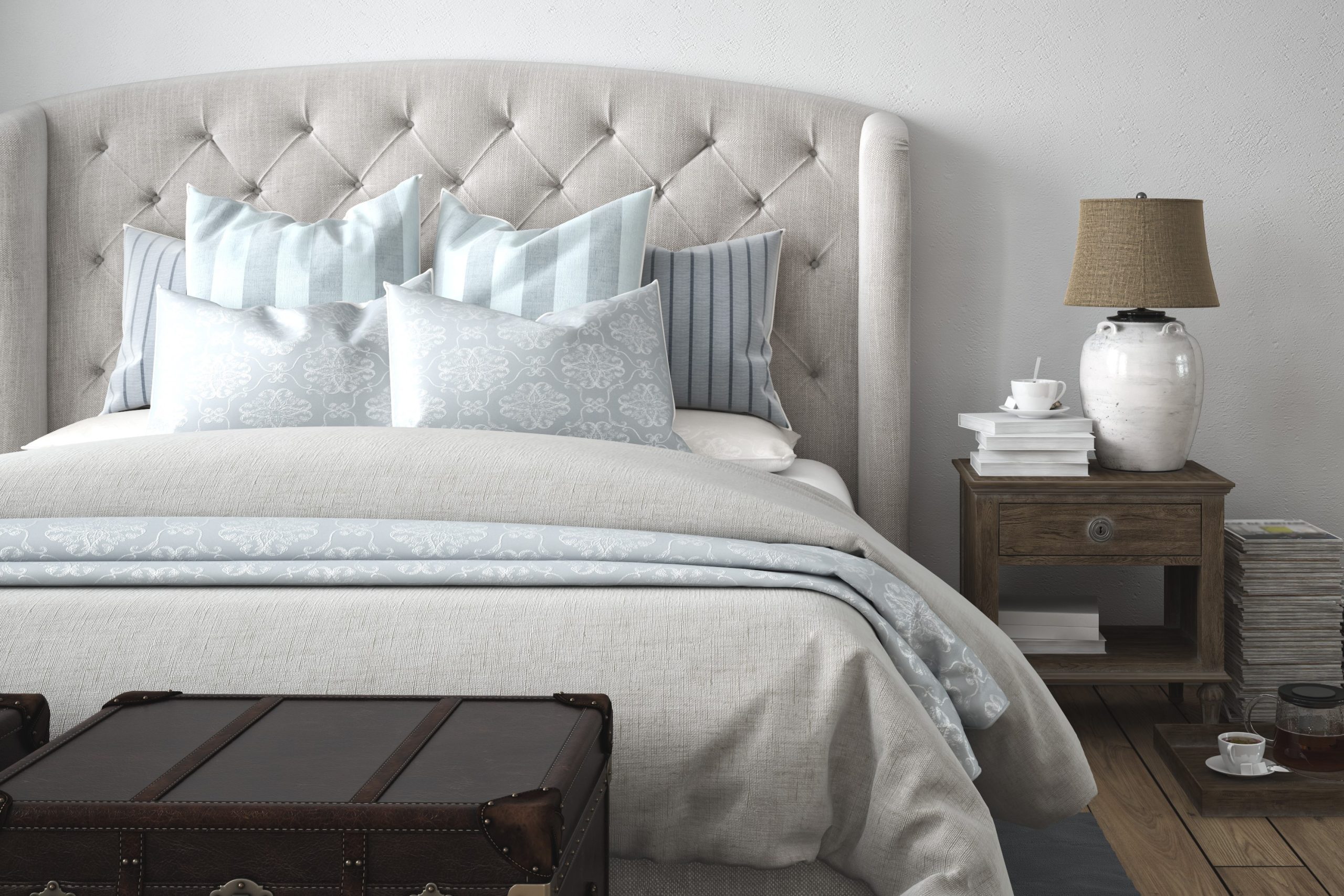 Ágy egy hálószobában