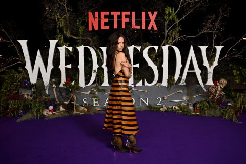 Jenna Ortega a Wednesday bemutatóján