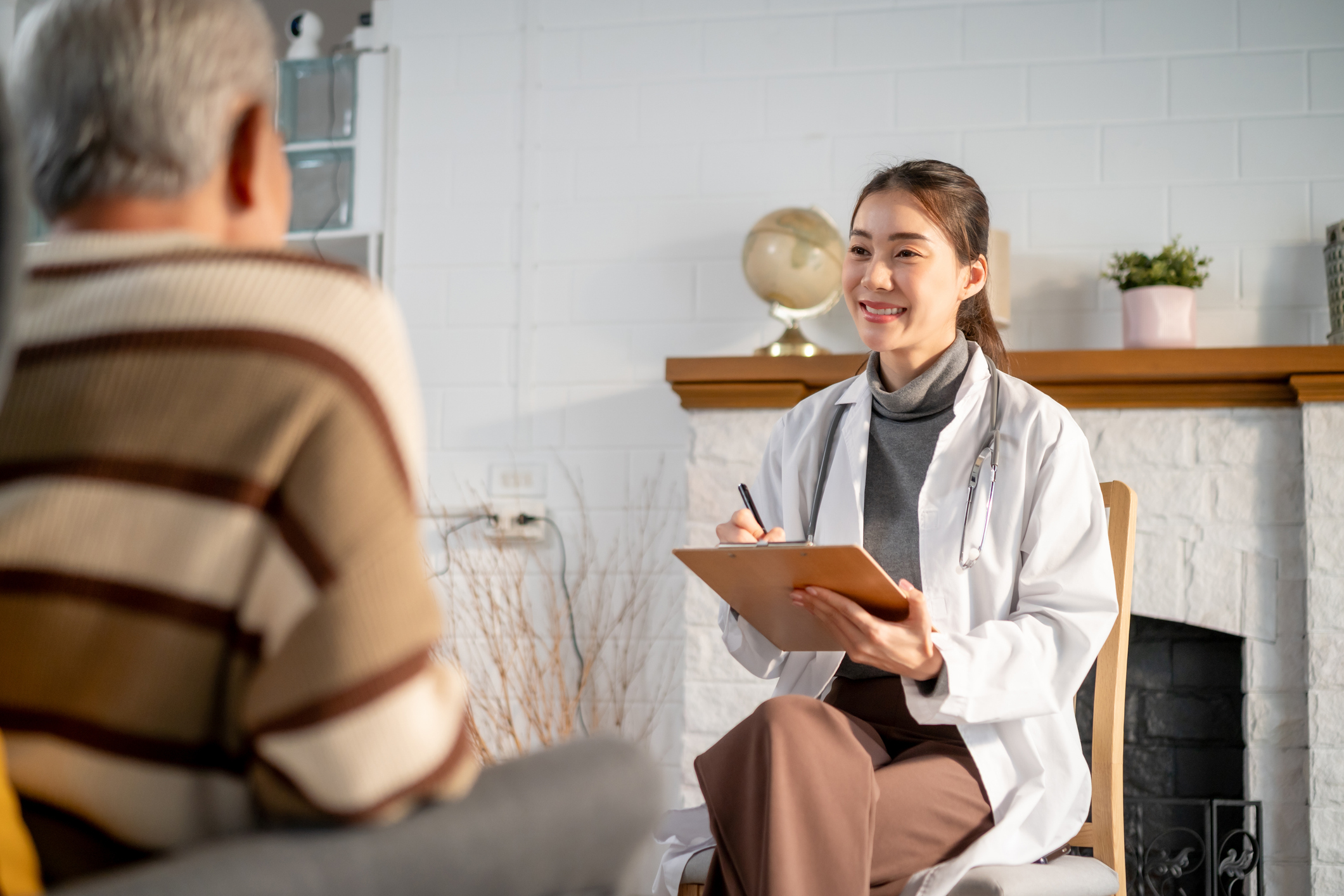 Pszichiáter pácienssel beszélget