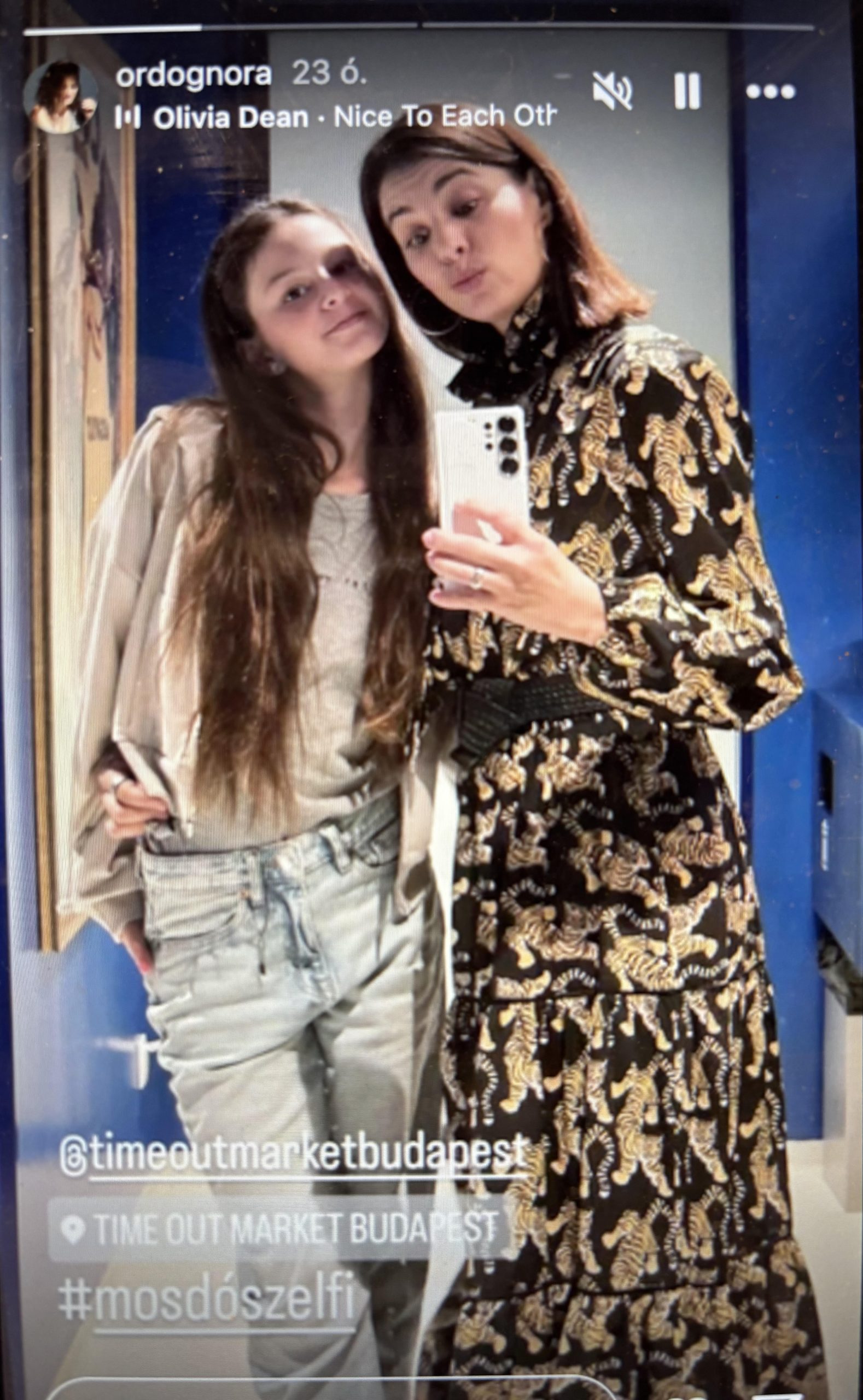 Ördög Nóra és lánya, Nánási Mici – Instagram sztori, 2025.