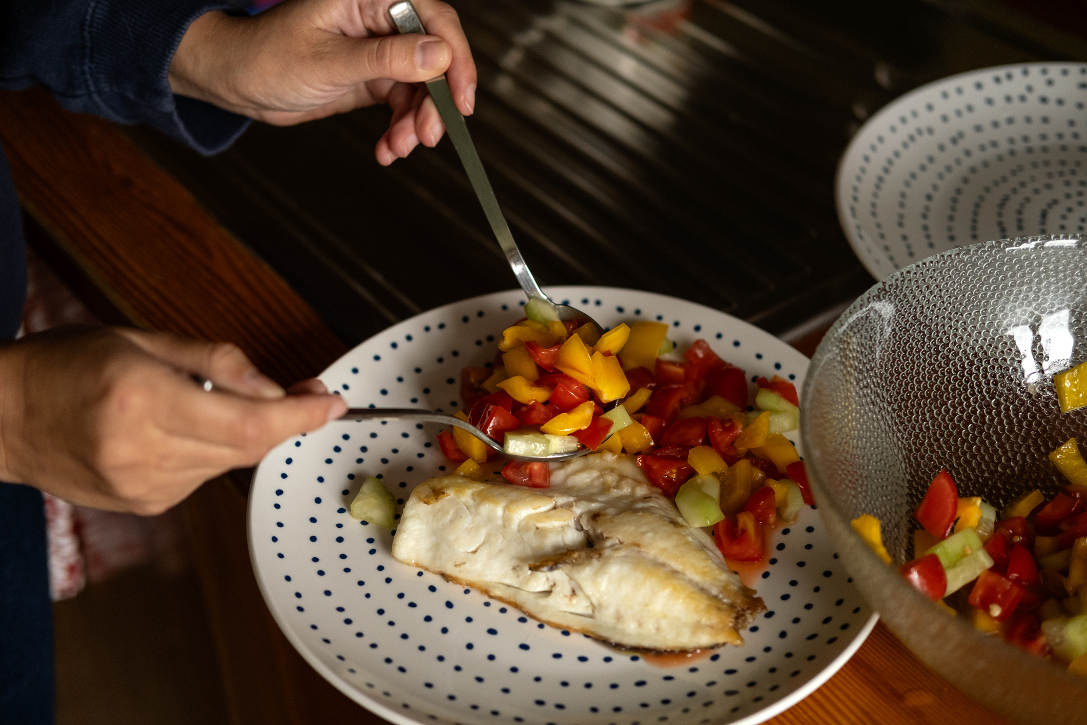 Süllő zöldségekkel