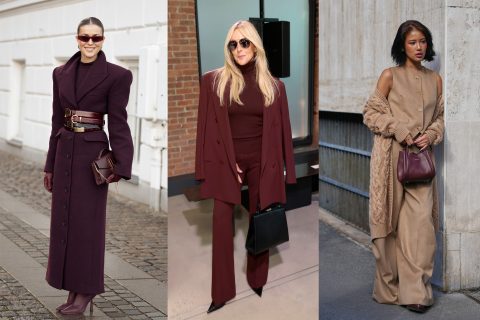 Modellek burgundi szettekben