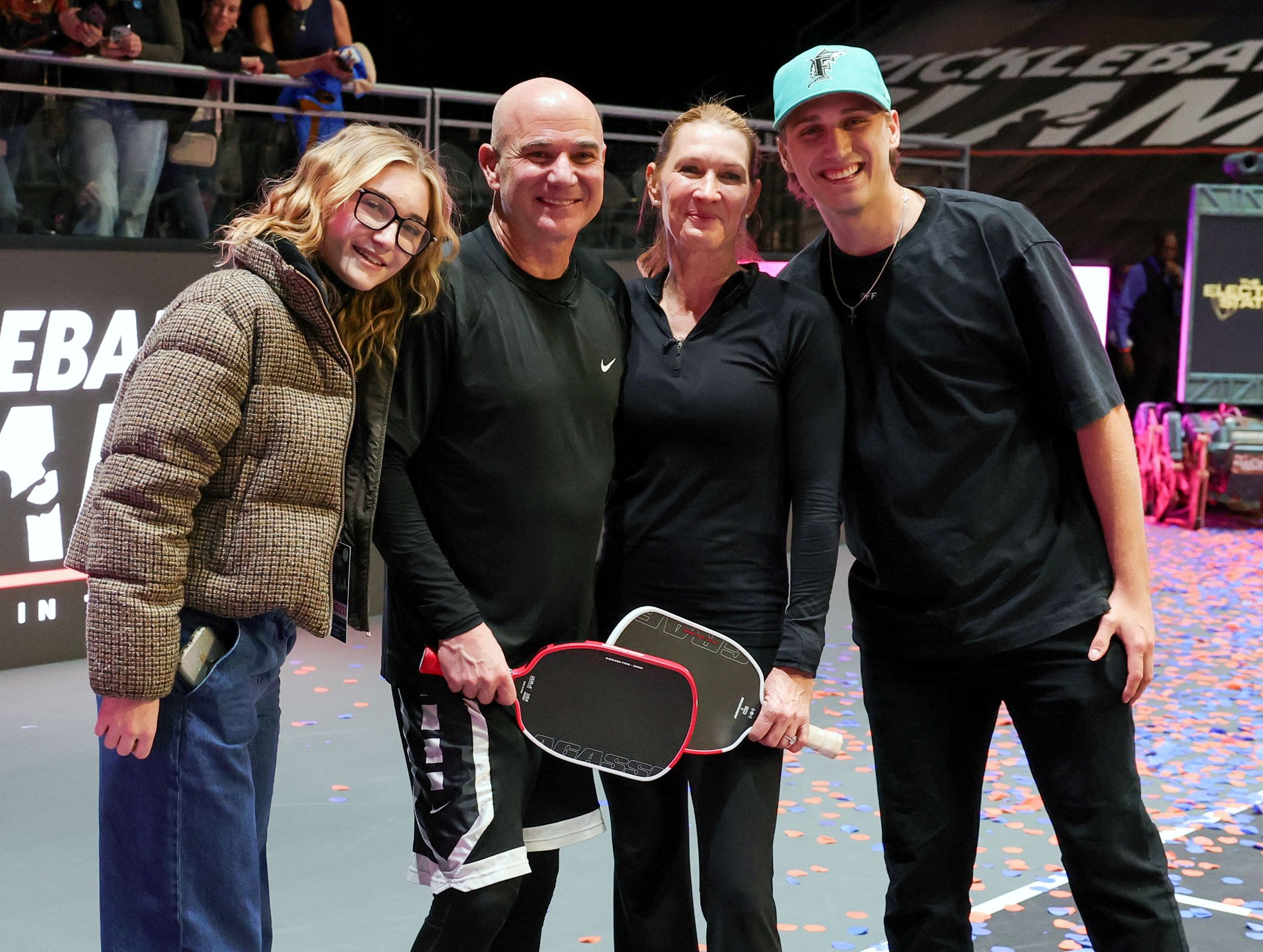 Andre Agassi és Steffi Graff gyermekeikkel