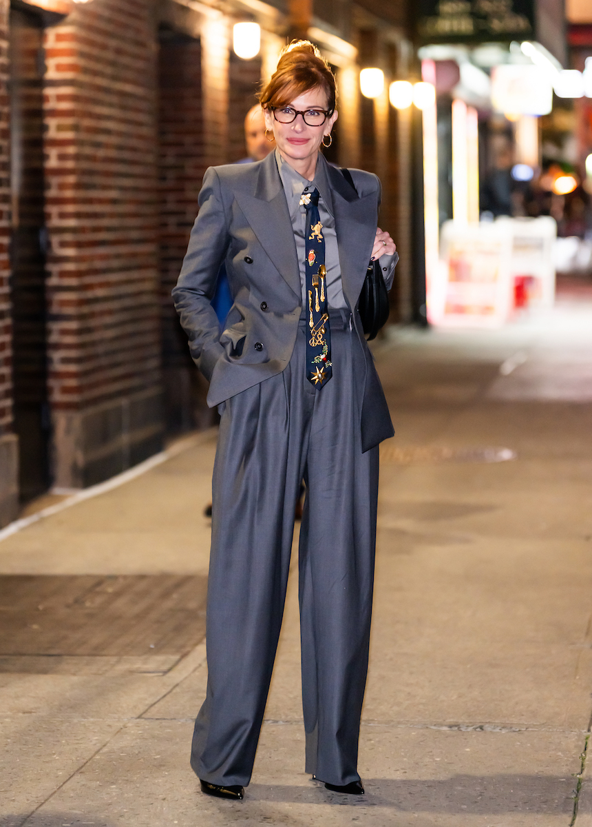 Julia Roberts a The Late Show With Stephen Colbert vendége volt 2025. októberében, New York City. 