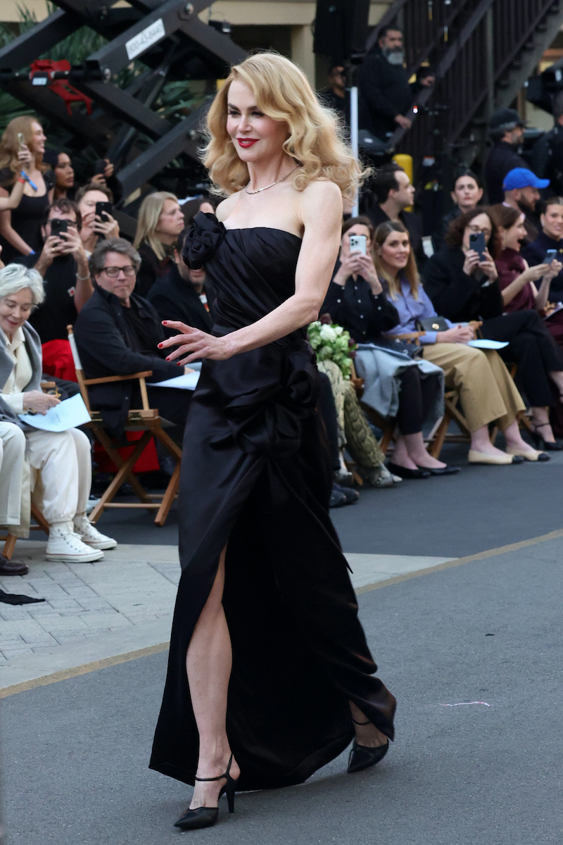 Nicole Kidman fekete estélyiben a Vogue World Hollywood 2025 eseményen