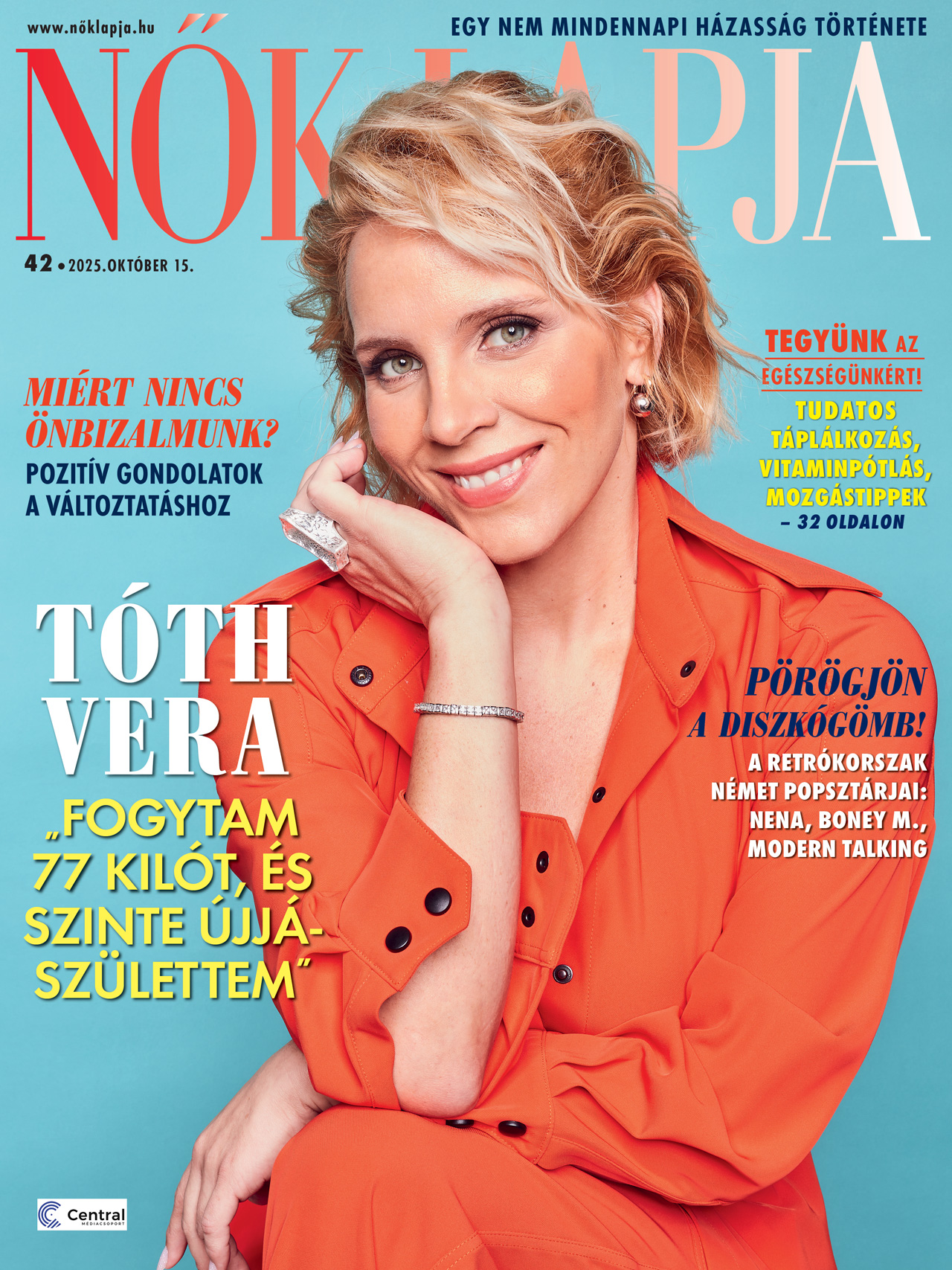 Tóth Vera a Nők Lapja címlapján