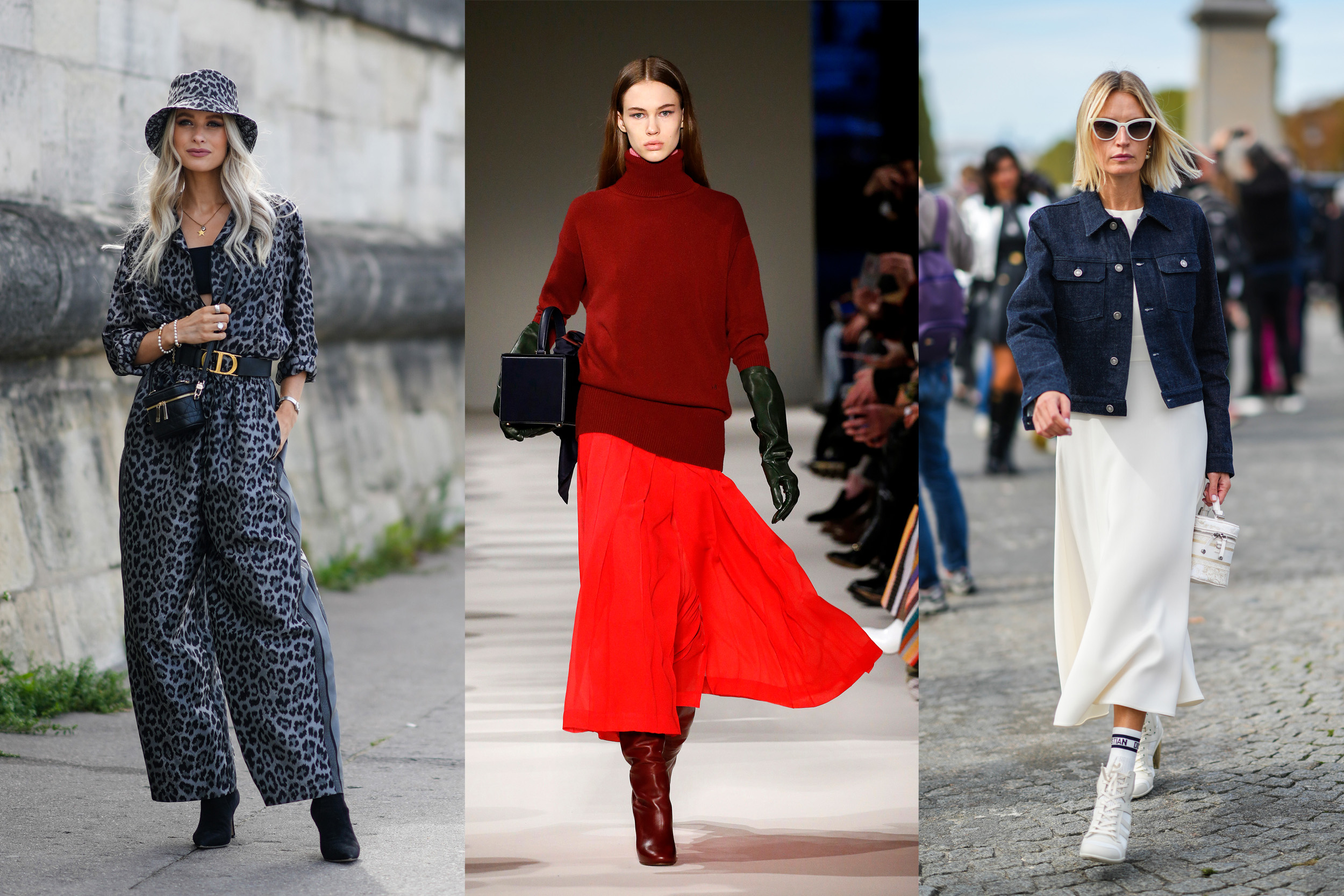 Modellek vanity case kézitáskával vonulnak