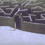 Emberalak áll egy bonyolult labirintus előtt