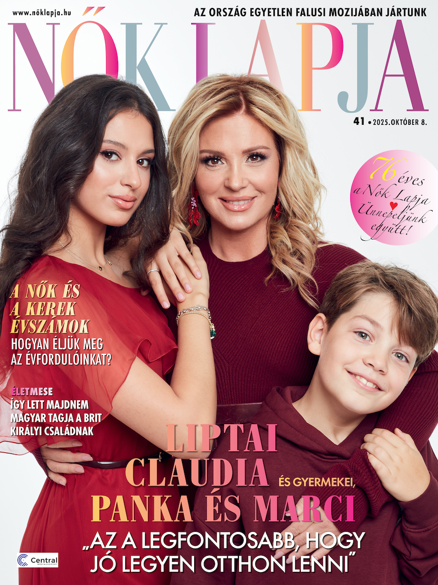 Liptai Claudia és gyermekei, Panka és Marci a Nők Lapja címlapján, 2025.